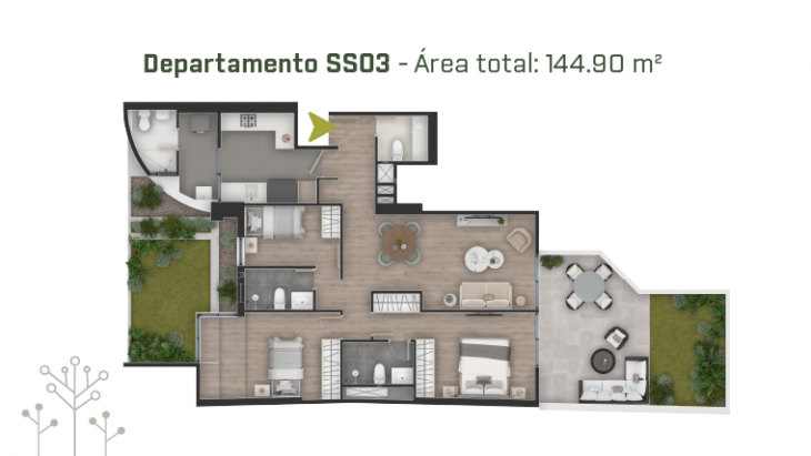 Plano del modelo SS03 del proyecto PRAD en San Borja