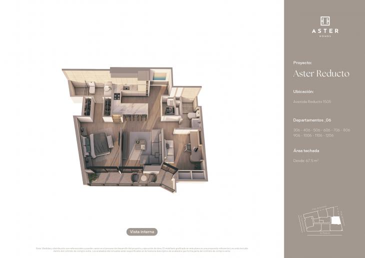 Plano del modelo X06 del proyecto ASTER REDUCTO en Miraflores