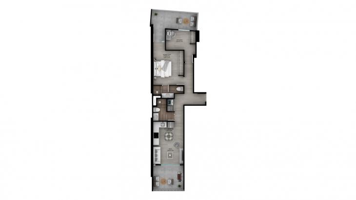 Plano del modelo B11 del proyecto Urban Heights en Miraflores