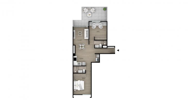 Plano del modelo Tipo 10 del proyecto Ascent en San Isidro