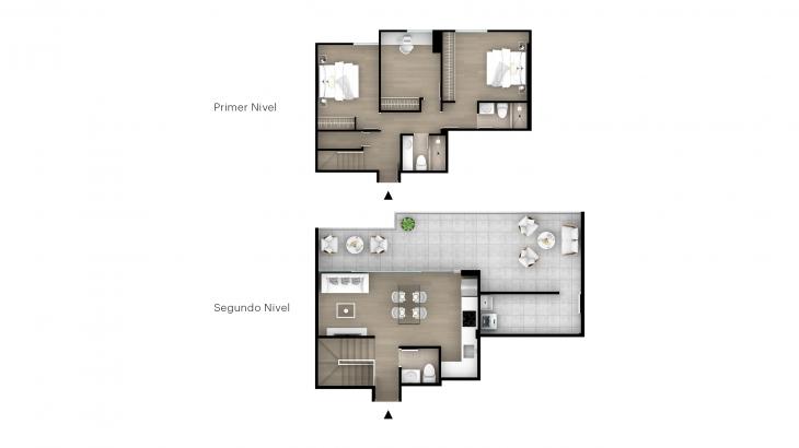 Plano del modelo Tipo 12 del proyecto Ascent en San Isidro