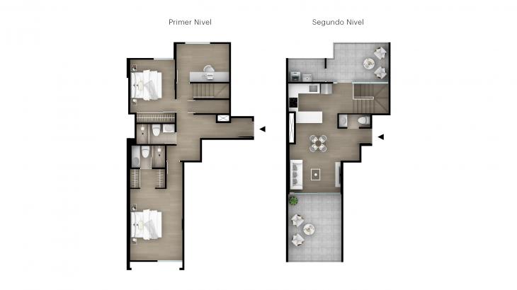 Plano del modelo Tipo 14 del proyecto Ascent en San Isidro