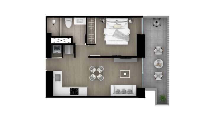 Plano del modelo Tipo 10 del proyecto Bloom en Lince
