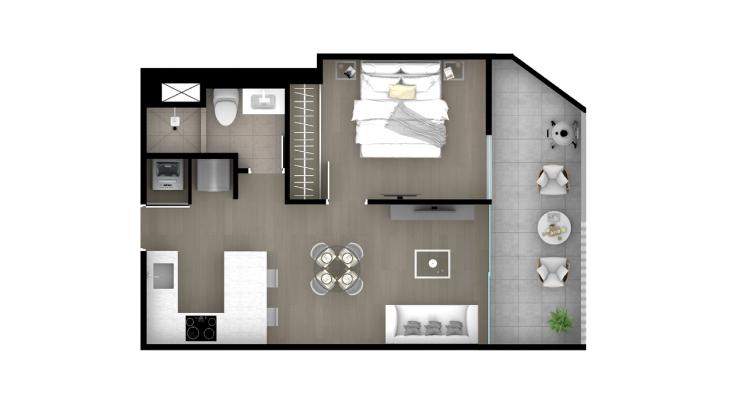 Plano del modelo Tipo 11 del proyecto Bloom en Lince