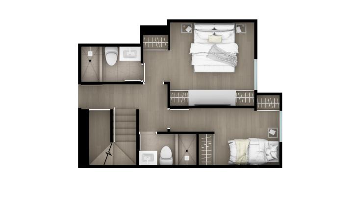 Plano del modelo Tipo 17 del proyecto Bloom en Lince