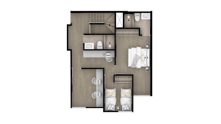 Plano del modelo Tipo 18 del proyecto Bloom en Lince