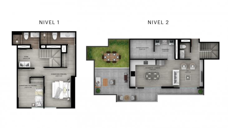 Plano del modelo C14 del proyecto Francisco Del Castillo 252 en Miraflores