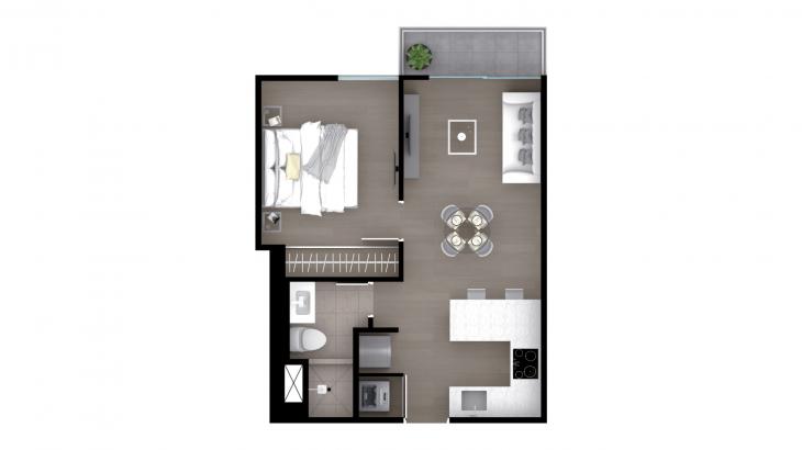 Plano del modelo Tipo 6 del proyecto Bloom en Lince