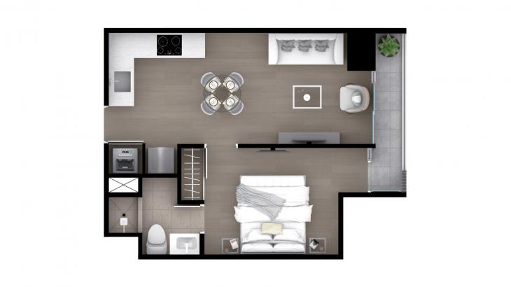 Plano del modelo Tipo 7 del proyecto Bloom en Lince