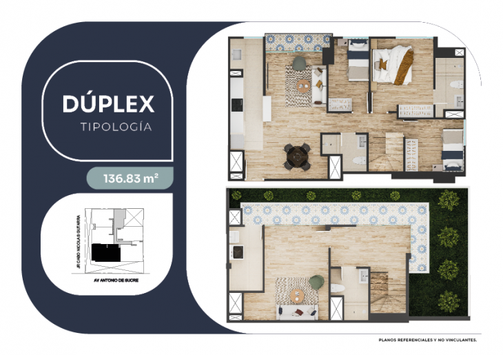 Plano del modelo X03 del proyecto SUCRE 1005 en Pueblo Libre