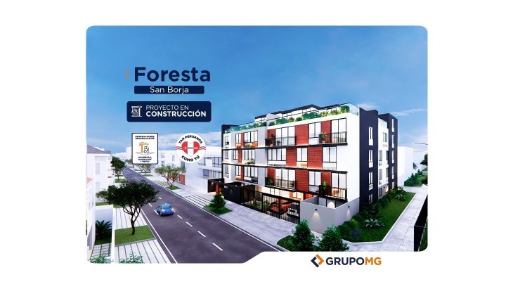 Fachada principal del proyecto FORESTA - SAN BORJA en San Borja