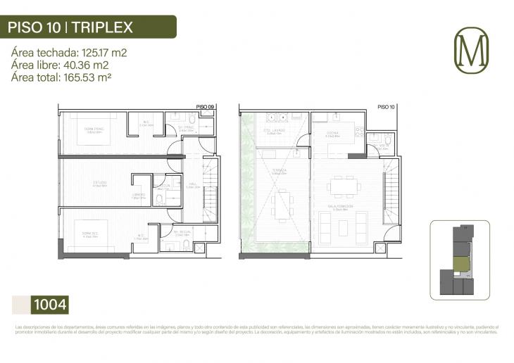 Plano del modelo Tipo 4D del proyecto Monogram en Miraflores