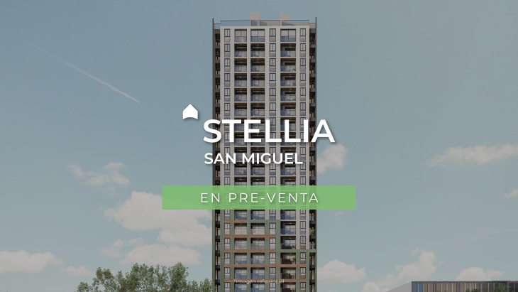 Fachada principal del proyecto Stellia en San Miguel