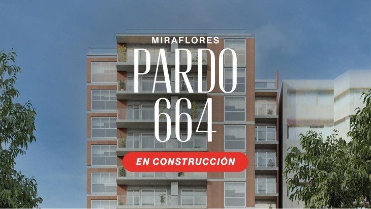 Fachada principal del proyecto Pardo 664 en Miraflores