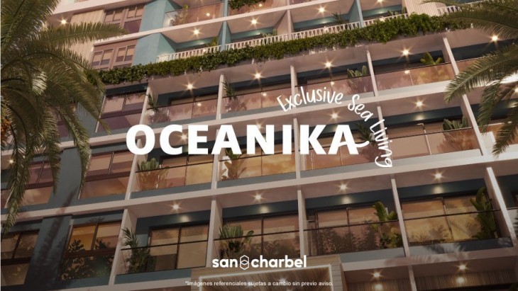Fachada principal del proyecto OCEANIKA en San Miguel