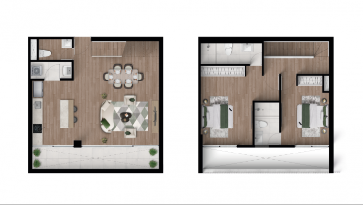 Plano del modelo D01 del proyecto TEMPUS LA PAZ 1227 - MIRAFLORES en Miraflores