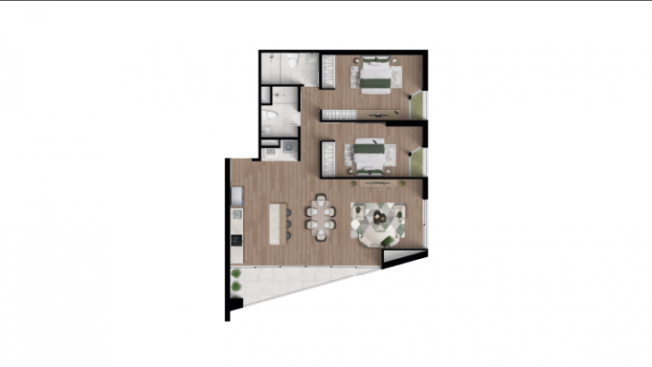 Plano del modelo X032 del proyecto TEMPUS LA PAZ 1227 - MIRAFLORES en Miraflores