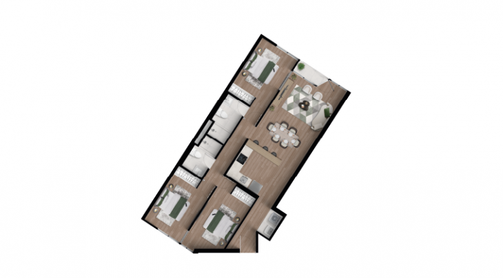 Plano del modelo X02 del proyecto TEMPUS LA PAZ 1227 - MIRAFLORES en Miraflores
