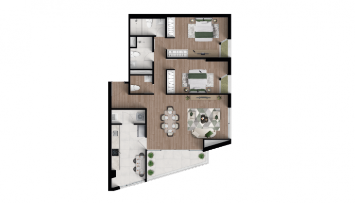 Plano del modelo X03 del proyecto TEMPUS LA PAZ 1227 - MIRAFLORES en Miraflores