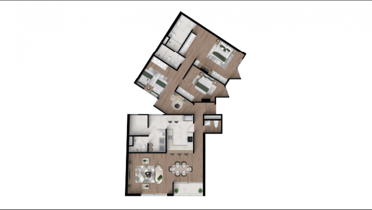 Plano del modelo X05 del proyecto TEMPUS LA PAZ 1227 - MIRAFLORES en Miraflores