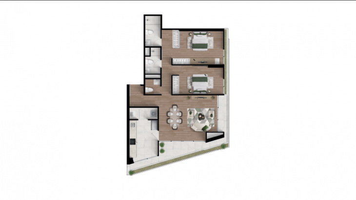 Plano del modelo B01 del proyecto TEMPUS LA PAZ 1227 - MIRAFLORES en Miraflores