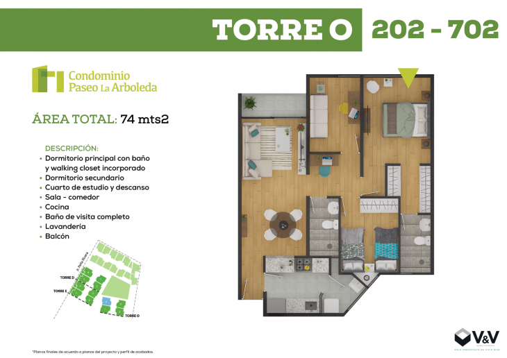 Condominio Paseo La Arboleda TORRE O 0102 FLAT en venta en Santiago De Surco, Lima Nexo